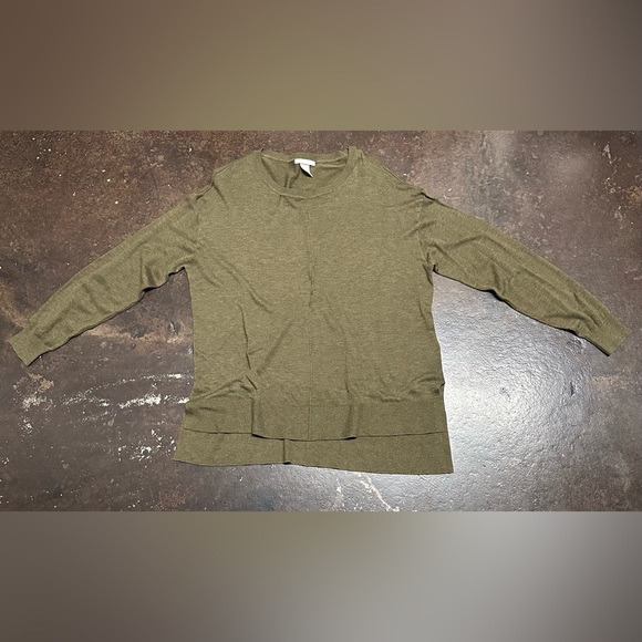 H&M Olive Green Women's Sweater Size Medium Oversized Fall - Picture 1 of 8